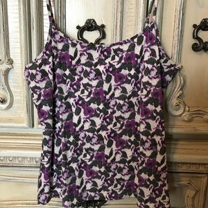 Loft Women’s (L) Cream W/Floral Print Cami